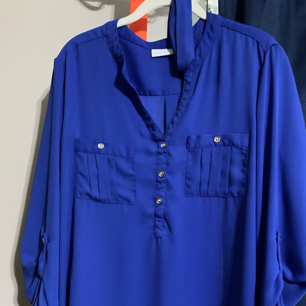Tunic blouse with belt